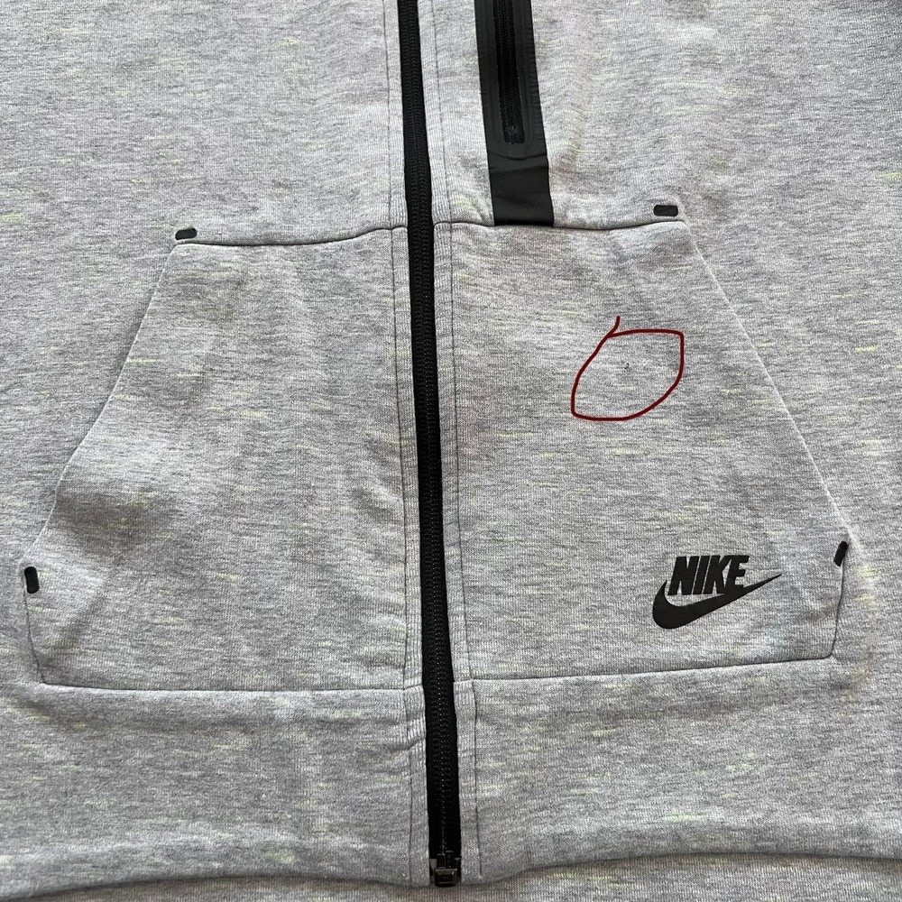 Nike Tech Fleece Track Jacket Moto Cape Womens Medium Gray Full Zip - Picture 5 of 16